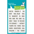 Lawn Fawn, clear stamp, henrys build-a-sentiment: tools