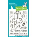 Lawn Fawn, clear stamp, silly goose, rain or shine!