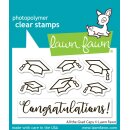 Lawn Fawn, clear stamp, all the grad caps