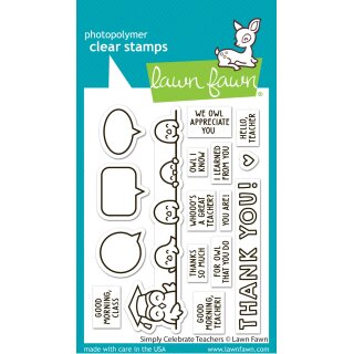 Lawn Fawn, clear stamp, simply celebrate teachers