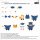 Lawn Fawn, lawn cuts/ Stanzschablone, build-a-critter graduation accessories