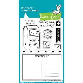 Lawn Fawn, clear stamp, youve got mail