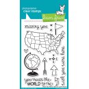 Lawn Fawn, clear stamp, wish you were here