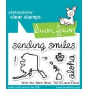 Lawn Fawn, clear stamp, wish you were here, too