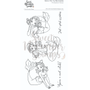 Sweet November Stamps, clear stamp, Retro Pin Up Mermaids