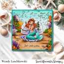 Sweet November Stamps, clear stamp, Retro Pin Up Mermaids