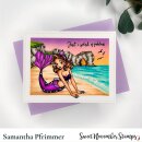 Sweet November Stamps, clear stamp, Retro Pin Up Mermaids