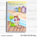 Sweet November Stamps, clear stamp, Retro Pin Up Mermaids
