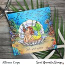 Sweet November Stamps, clear stamp, Retro Pin Up Mermaids