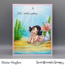 Sweet November Stamps, clear stamp, Retro Pin Up Mermaids