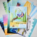 Sweet November Stamps, A2 Card Fronts - Tidewater Backdrops (10,5x13,5cm)