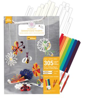 papier + ideen, Quilling Kit Maxiquilling Sommerwiese