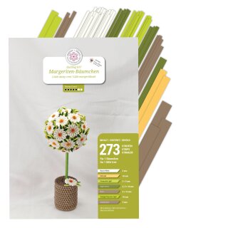 papier + ideen, Quilling KIT, Margeriten-Bäumchen