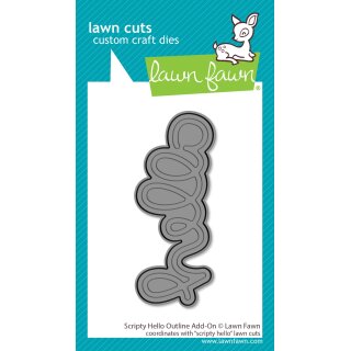 Lawn Fawn, lawn cuts/ Stanzschablone, scripty hello...