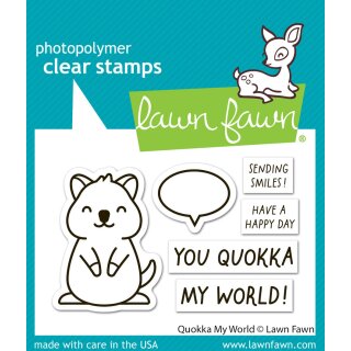 Lawn Fawn, clear stamp, quokka my world
