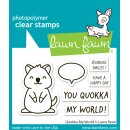 Lawn Fawn, clear stamp, quokka my world