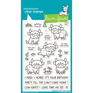 Lawn Fawn, clear stamp, highland cows!