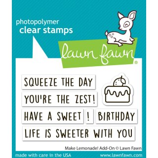 Lawn Fawn, clear stamp, make lemonade! add-on