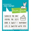 Lawn Fawn, clear stamp, make lemonade! add-on