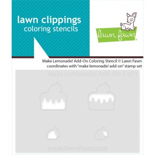 Lawn Fawn, coloring stencils, make lemonade! add-on