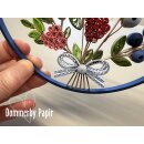 Dommerby Papir, Quilling Anleitung - Sommerkranz mit Himbeeren und Blaubeeren