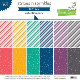 Lawn Fawn, stripes n sprinkles autumn collection pack,...