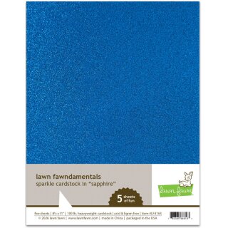 Lawn Fawn, lawn fawndamentals, sparkle cardstock - sapphire