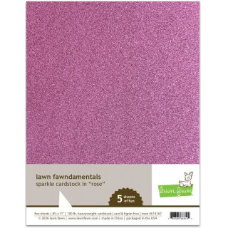 Lawn Fawn, lawn fawndamentals, sparkle cardstock - rose
