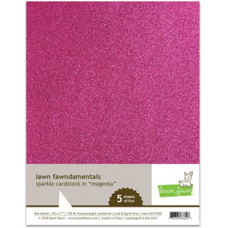 Lawn Fawn, lawn fawndamentals, sparkle cardstock - magenta