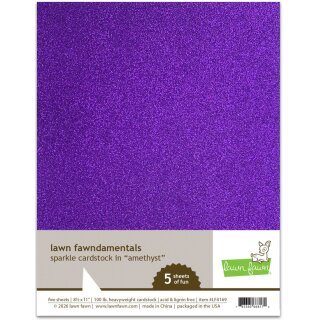 Lawn Fawn, lawn fawndamentals, sparkle cardstock - amethyst