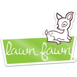 Lawn Fawn, vinyl sticker, lawn fawn logo