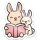 Lawn Fawn, vinyl sticker, reading bunnies