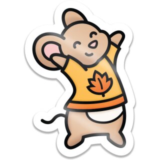 Lawn Fawn, vinyl sticker, fall mouse