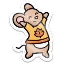 Lawn Fawn, vinyl sticker, fall mouse