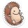 Lawn Fawn, vinyl sticker, hedgehog