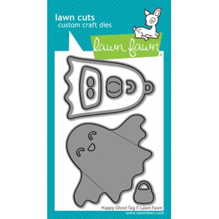 Lawn Fawn, lawn cuts/ Stanzschablone, happy ghost tag