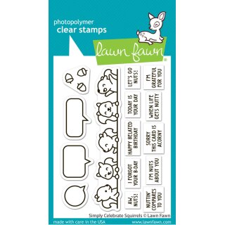 Lawn Fawn, clear stamp, simply celebrate squirrels