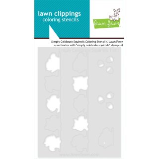 Lawn Fawn, coloring stencils, simply celebrate squirrels
