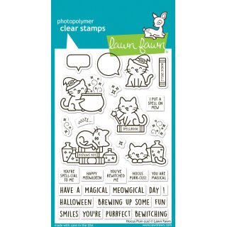 Lawn Fawn, clear stamp, hocus purr-cus!
