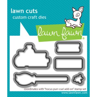 Lawn Fawn, lawn cuts/ Stanzschablone, hocus purr-cus! add-on