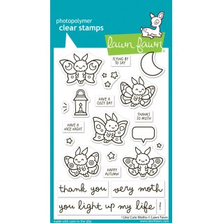Lawn Fawn, clear stamp, i like cute moths