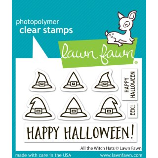 Lawn Fawn, clear stamp, all the witch hats