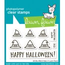 Lawn Fawn, clear stamp, all the witch hats