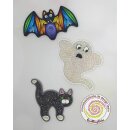 Quilling Tool, Halloween 3er Set (Katze, Geist, Fledermaus)