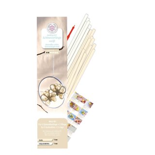 papier + ideen, Quilling KIT, Schmetterlinge weiß