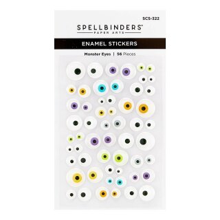Spellbinders, Enamel Aufkleber Monster Eyes 56St.