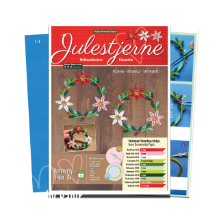 Dommerby Papir, Quilling Anleitung - Weihnachtsstern-Kranz