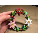 Dommerby Papir, Quilling Anleitung - Weihnachtsstern-Kranz