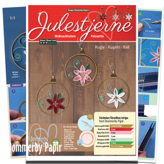 Dommerby Papir, Quilling Anleitung - Weihnachtsstern Kugel