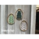 Dommerby Papir, Quilling Anleitung - Weihnachtsbäume...